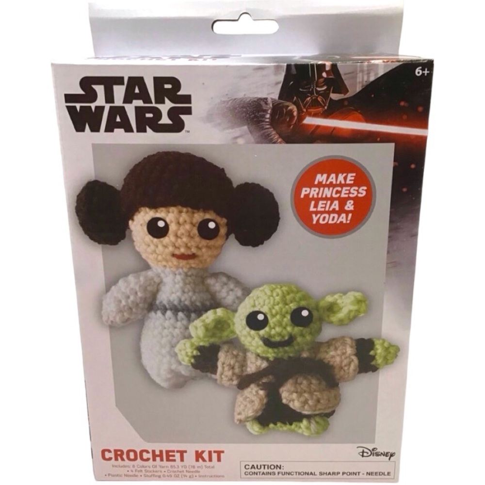 Disney’s Star Wars Princess Leia & Yoda Crochet Kit (NWT)